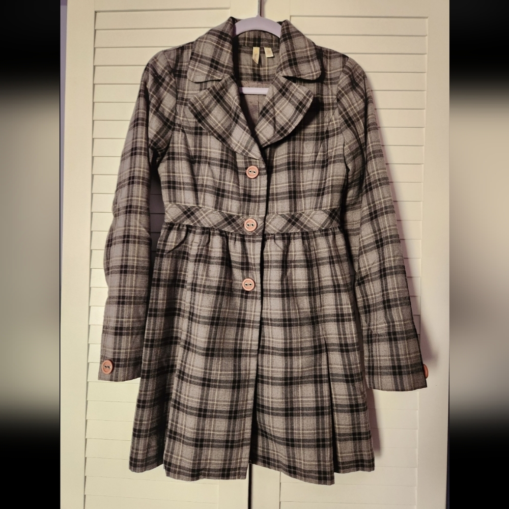 Baby Doll Plaid Women's Coat